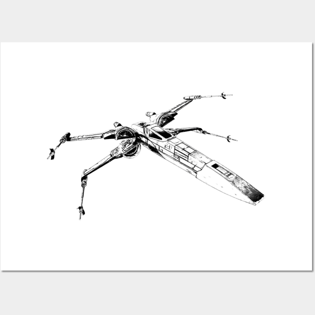 X Wing Fighter Wall Art by Dennson Creative